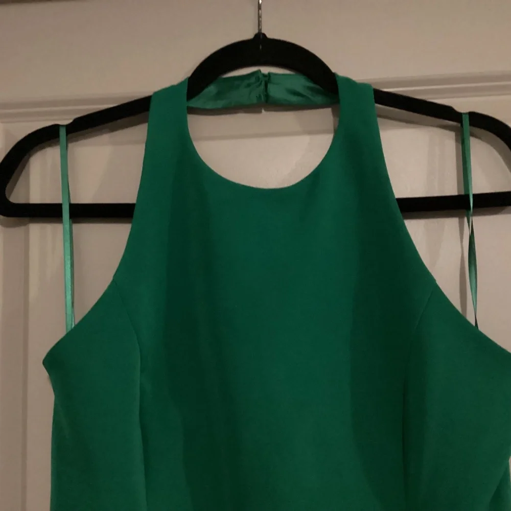 Jewel Badgley Mischka Draped Halter Neck Asymmetric Cocktail Dress, size 8 - Picture 5 of 16